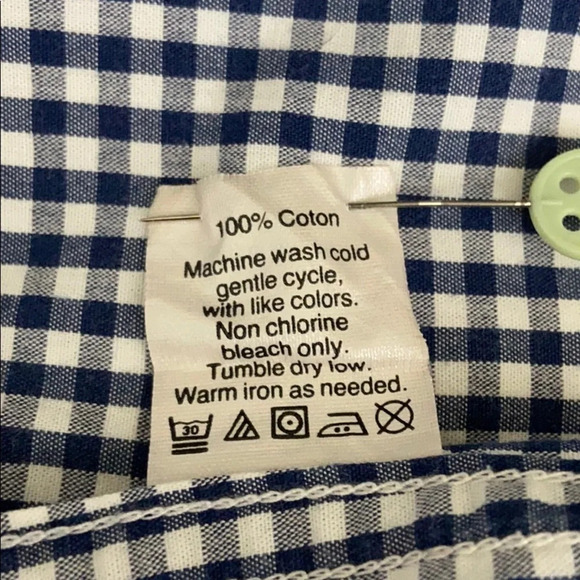 J. Crew Factory Slim Button Down Gingham Shirt- LG - Picture 5 of 6